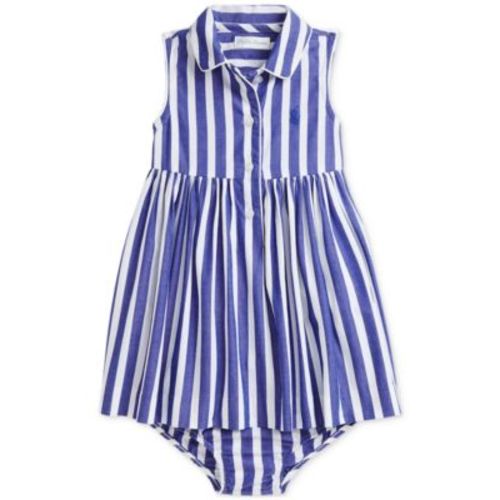 Baby Girls Striped Cotton Poplin Shirtdress