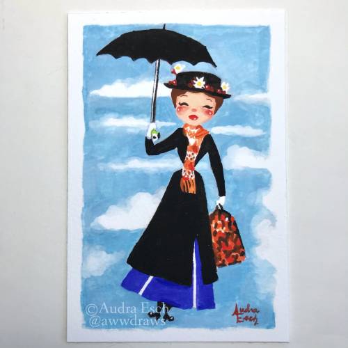 Mary Poppins is The Perfect Nanny - 4 x 6 inch Fine Art Print