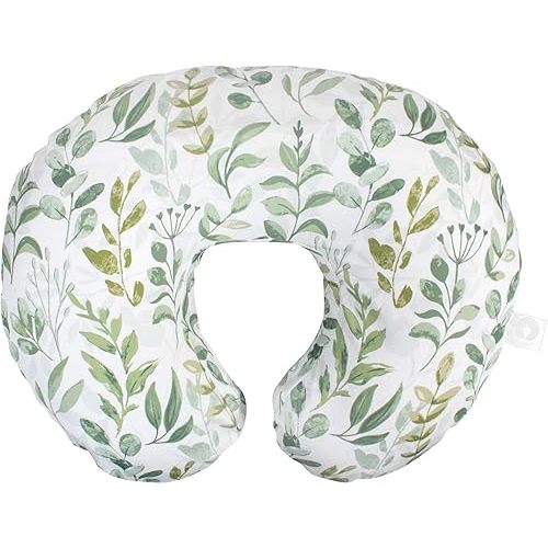 Boppy Nursing Pillow Original Support, Green Foliage, Ergonomic Nursing Essentials for Bottle and Breastfeeding, Firm Fiber Fill, with Removable Nursing Pillow Cover, Machine Washable