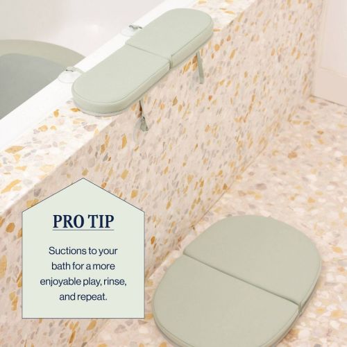 Lalo 2pc Baby Bath Knee And Elbow Saver Set - Sage