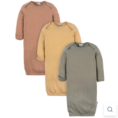 3-Pack Baby Neutral Shadow/New Wheat/Camel Lap Shoulder Gowns – Gerber Childrenswear