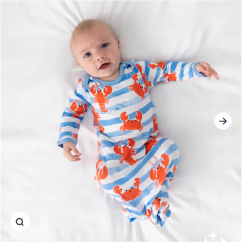 Crustacean Crew Infant Gown – Little Sleepies