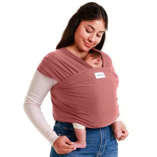 Sleepy Wrap Stretchy Ergonomic Baby Carrier Sling for Newborns to Toddlers - Hands-Free Lightweight Baby Wrap 7-35 lbs (Pink)