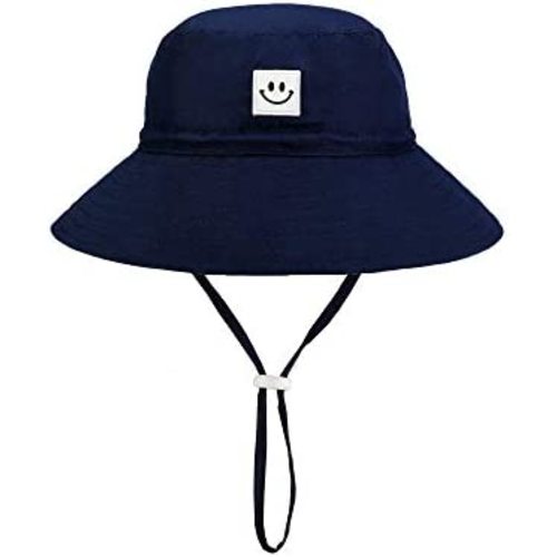 Baby Sun Hat Smile Face Toddler UPF 50+ Sun Protective Bucket hat Nice Beach hat for Baby Girl boy Adjustable Cap