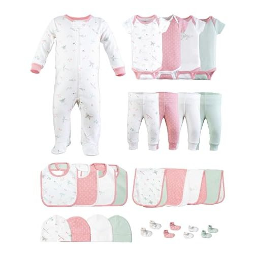 Little Peaches Newborn Layette Gift Set for Baby Boys or Girls - 25 Piece Newborn Clothes & Accessories Set