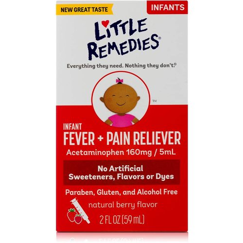 Little Remedies Infant Fever & Pain Reliever with Acetaminophen | Berry| 2 FL OZ