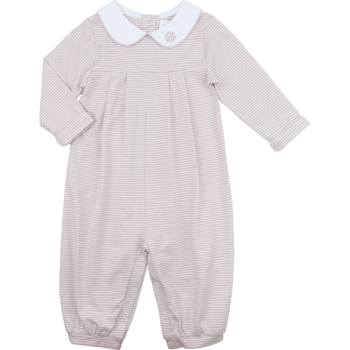 Khaki Striped Knit Long Romper – Cecil & Lou