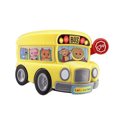 Cocomelon Musical Bus for Kids - Yellow School Bus with Built-in Cocomelon Songs and Sound Effects Fun Musical Cocomelon Toy for Cocomelon Merchandise Fans Bus Toy for Toddlers with Flashing Light