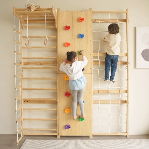 Swedish Ladder 9-in-1 Wall Gym Set | Avenlur Walnut – Avenlur.com