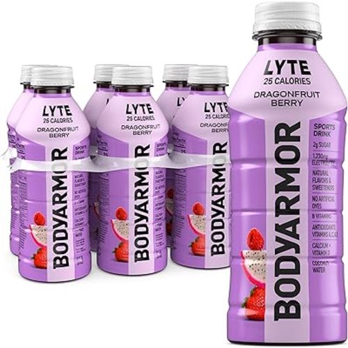 BODYARMOR LYTE Sports Drink Low-Calorie Sports Beverage, Dragonfruit Berry, Natural Flavors With Vitamins, Potassium-Packed Electrolytes, Perfect For Athletes, 20 Fl Oz (Pack of 6)