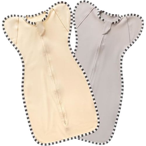 Baby Swaddle Blanket for Newborns and Infants,2-Piece Set Infant Pajamas,Bidirectional Zipper,Easy to Put On and Take Off