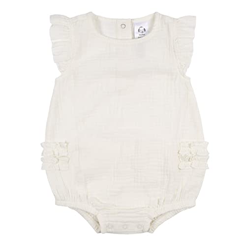Gerber Baby Girls' Sleeveless Ruffle Romper | 0-3 M