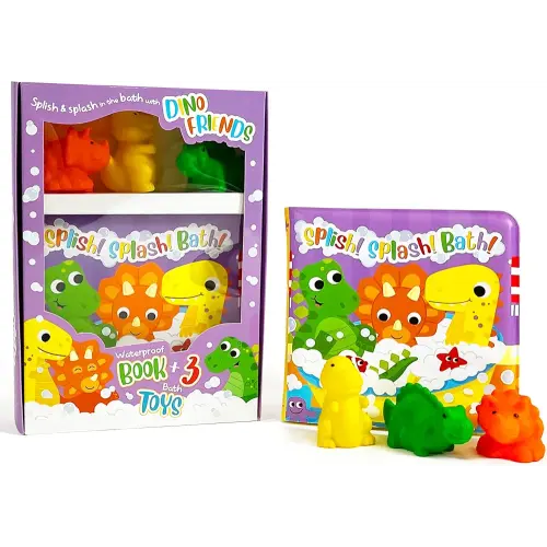 Little Hippo Books Splish! Splash! Bath! - Children's Waterproof Bath Book and Toy Set