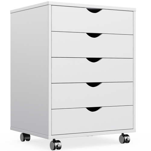 Bigleap 5/7 Drawer Chest, Wooden Tall Dresser Storage Dresser Cabinet With Wheels for Office, Bedroom, Home