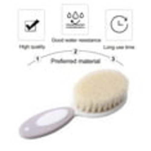 2 Pcs Newborn Hair Baby Shampoo Set Premium Wool Brush Child