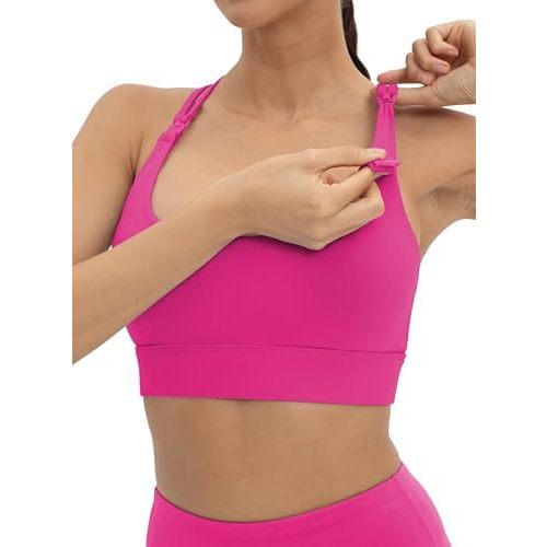V VOCNI Nursing Bras for Breastfeeding Maternity Sports Bras Tank Top Sexy Crisscross Back Workout Yoga Pregnancy Bra
