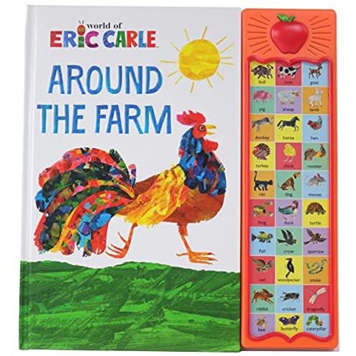 World of Eric Carle, Around the Farm Animal 30-Button Sound Book - Great for First Words - PI Kids