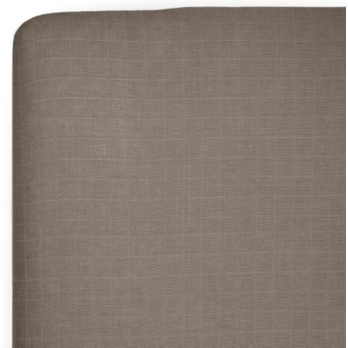 Little Unicorn Premium Crib Sheet | Breathable & Super-Soft Muslin Fabric (Tan Gingham)