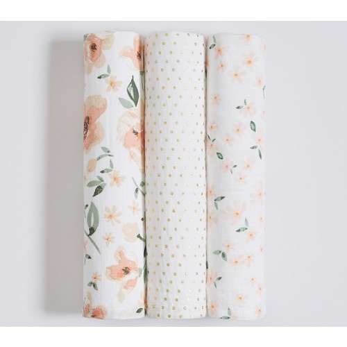 Meredith Muslin Swaddle Set | Pottery Barn Kids