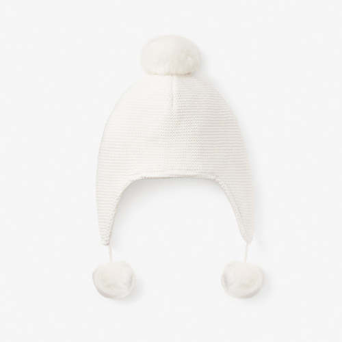 Sofia & Finn White Pom Pom Baby Hat WHITE / 3-9M