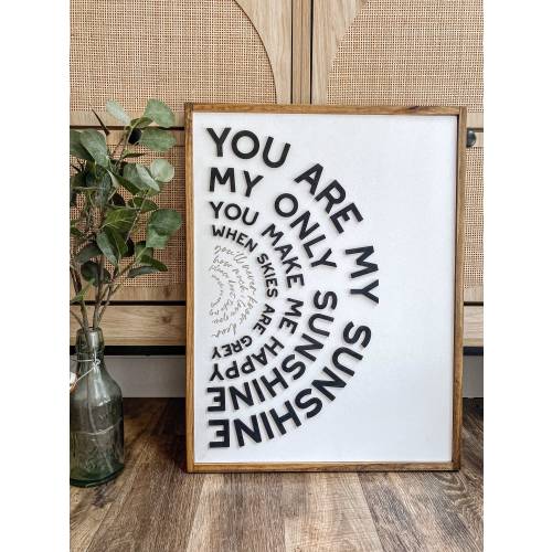 You are my sunshine sign - you are my sunshine - nursery sign - kids room sign - wooden sign - home decor sign - handmade sign