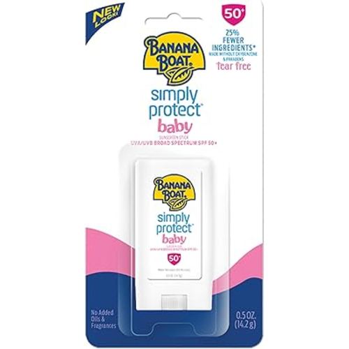 Banana Boat Baby Sunscreen Stick, Tear-Free, Broad Spectrum, SPF 50+, 0.5oz.