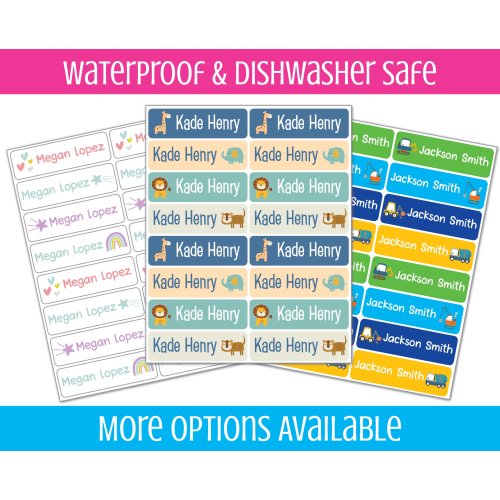 Daycare Labels - Waterproof Name Labels - Baby Bottle Labels - School Supply Labels - Summer Camp Labels - Waterproof and Dishwasher Safe