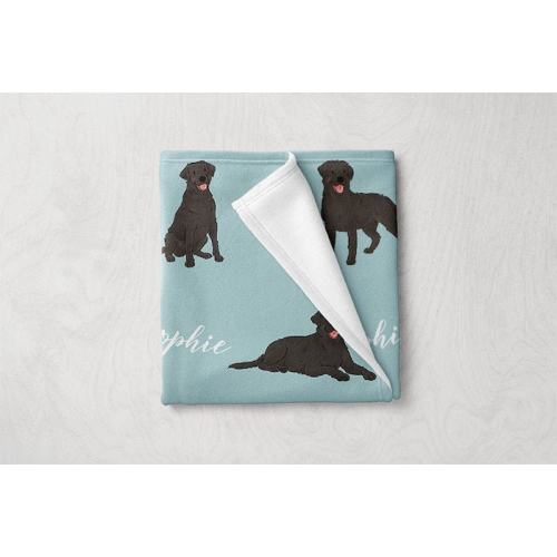 Labrador Retriever Blanket, Custom Name Lab Dog Blanket, Personalized Baby Blanket, Pet Blanket, Dog Themed Gifts, Baby Girl Boy Blanket