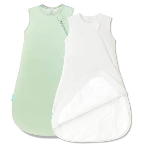 PurComfy Supersoft Sleep Sack 1.0 TOG, Premium Bamboo Viscose Baby Sleeping Bag 2-Way Zipper Sleep Sack Baby Wearable Blanket