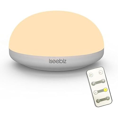 Night Light with Remote Control Wireless Touch Lamp LED Night Lights for Kids Magnetic Base 2 Colors 5 Brightness Dimmable Nursery Bedside Lamp Work for 150H (Breastfeeding Light PRO)