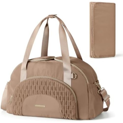 Marscamd Diaper Bag Tote with Changing Pad, Large Crossbody Diaper Bags for Travel with Dual Inner Compartments, Mommy Bag