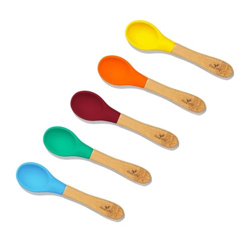 Avanchy Bamboo Baby Training Spoon - 5pk Pink