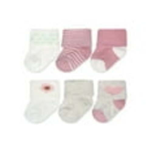 Carters Newborn Girl Cuff Socks - 6 Pack 0-6M