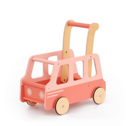 Push school bus Assembled pink
