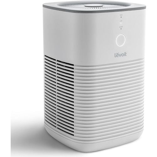 LEVOIT Air Purifier for Home Bedroom, AHAM Verifide, Freshens Small Room with Aroma Pad, For Smoke, Pollen, Pet Dander, Odor, Dust, Office, Desktop, 1 Pack, White