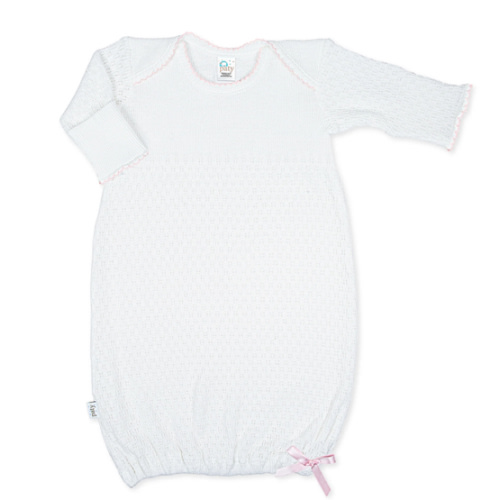 Hospital welcome gown for baby (team girl) will embroider with girl name!