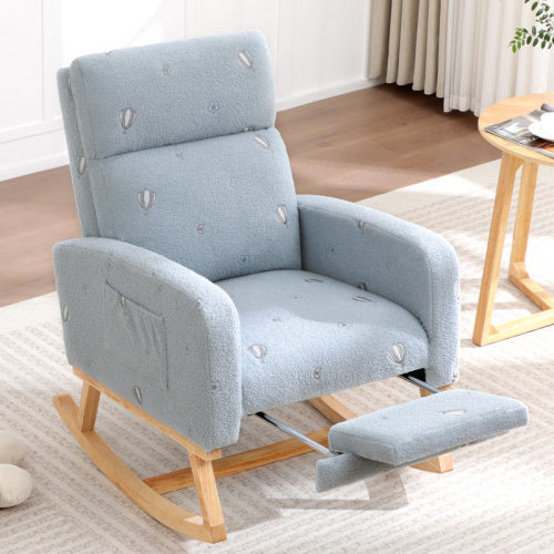 Harper Orchard Teddy Nursery Glider Chair with Cartoon Patterns | Wayfair