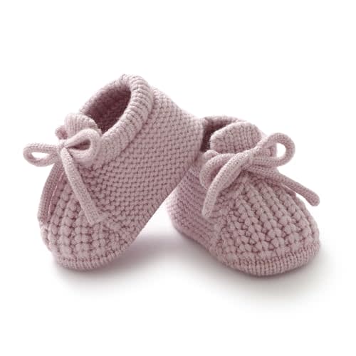 DovFanny Baby Booties Newborn Baby First Shoes Cozy Warm Knit Soft Booties for Toddler Infant Boy Girl