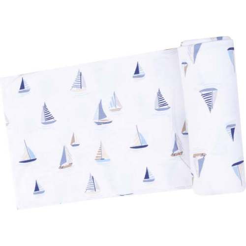Swaddle Blanket, Sailboats Blue - Angel Dear | Maisonette