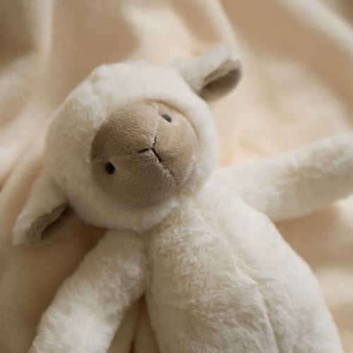 Lamb 9" Plush Stuffed Toy – Elegant Baby