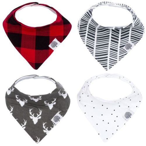 Parker Baby Co. 4 Pack Bandana Drool Bibs - Lumberjack Set
