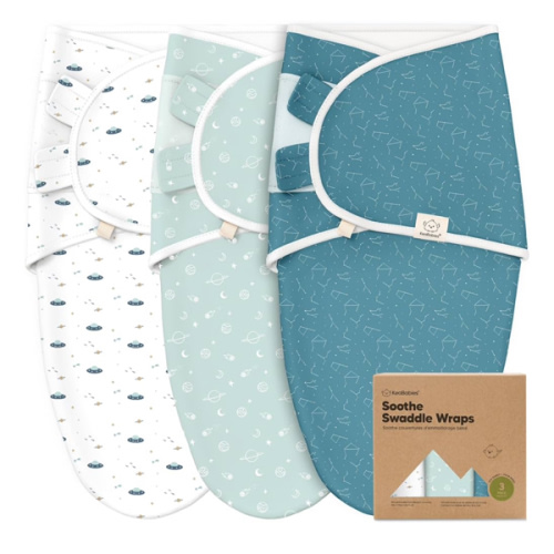 KeaBabies 3-Pack Organic Baby Swaddle Sleep Sacks - Galaxy