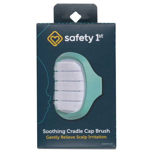 Safety 1st Newborn Baby Infant Hair Scrubber, Soothing Cradle Cap Soft Bristle Brush, Arctic