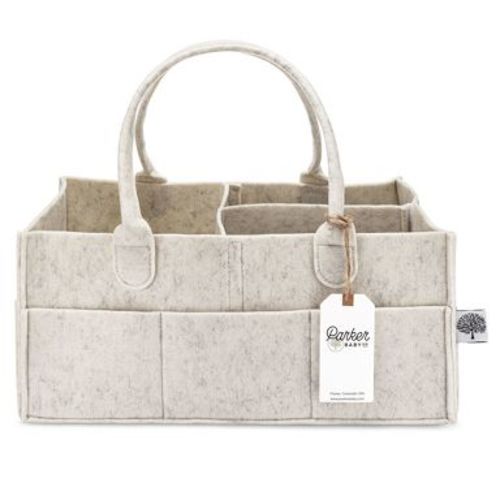 Parker Baby Co. Felt Diaper Caddy Large - White