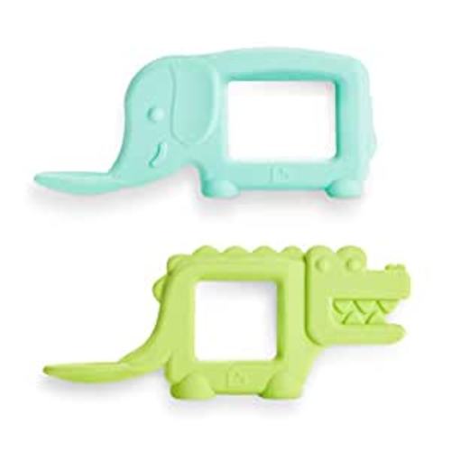 Amazon.com: Munchkin® The Baby Toon™ Silicone Teether Spoon, 2 Pack, Elephant/Alligator (As Seen On Shark Tank) : Everything Else