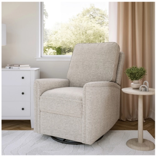 CorLiving Manual Swivel Glider Nursery Recliner