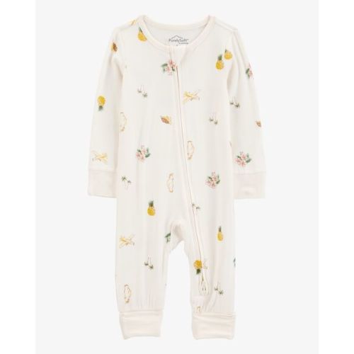 Baby PurelySoft Foldover Cuff Sleep & Play Pajamas - Cream - Carter's | Carter's