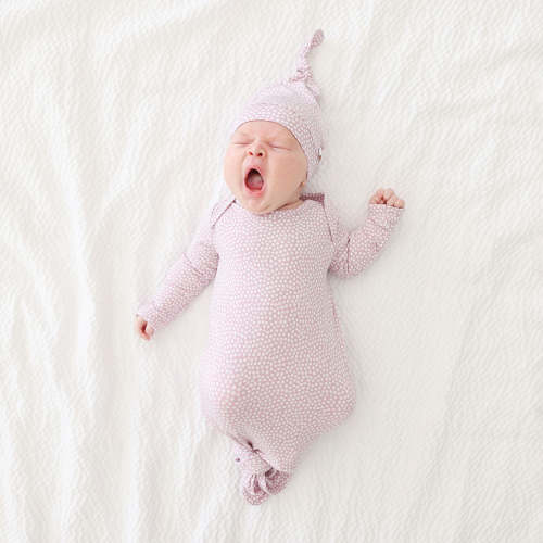Pastel Orchid Polka Dot Knotted Gown