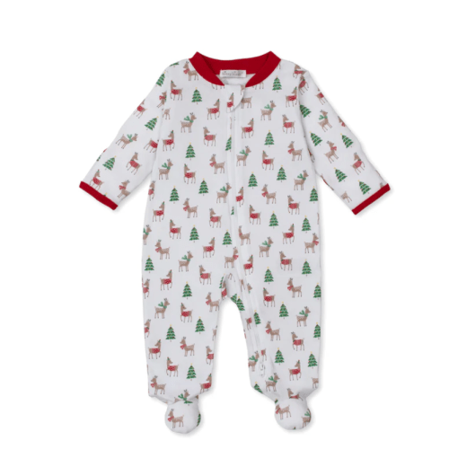 Christmas Reindeer Zip Footie Size 0-3 M