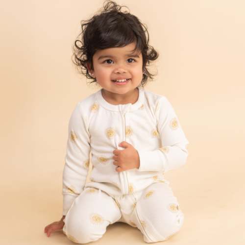 Organic Convertible Zip Romper - Summer Sun